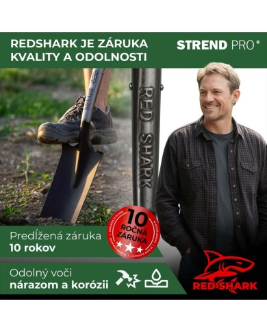 Rýľ Strend Pro Premium RedShark, špicatý, so sklolaminátovou násadou D 1150 mm, záruka 10 r.