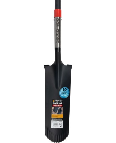 Rýľ Strend Pro Premium RedShark, úzky, drenážny, so sklolaminátovou násadou D 1280 mm, záruka 10 r.