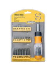 Sada bitov Strend Pro BSY240, 44 dielna, s račňovým skrutkovačom, Cr-V