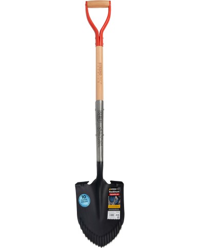 Rýľ Strend Pro Premium RedShark, špicatý, s drevenou násadou D 1150 mm, záruka 10 r.