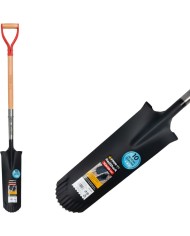 Rýľ Strend Pro Premium RedShark, úzky, drenážny, s drevenou násadou D 1280 mm, záruka 10 r.