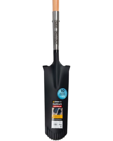 Rýľ Strend Pro Premium RedShark, úzky, drenážny, s drevenou násadou D 1280 mm, záruka 10 r.