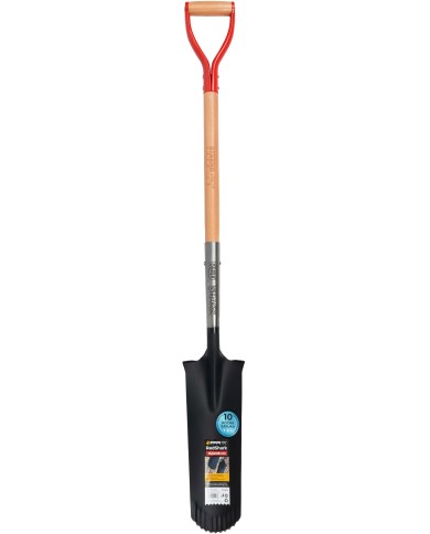 Rýľ Strend Pro Premium RedShark, úzky, drenážny, s drevenou násadou D 1280 mm, záruka 10 r.