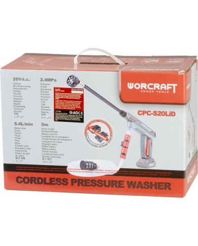 Pištoľ Worcraft CPC-S20LiD, ShareSYS, vysokotlakový čistič, STRONG PRESSURE, bez aku