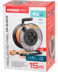 Kábel Strend Pro DG-FB04 predlžovací, L-15 m, na bubne, prierez 1,5 mm2