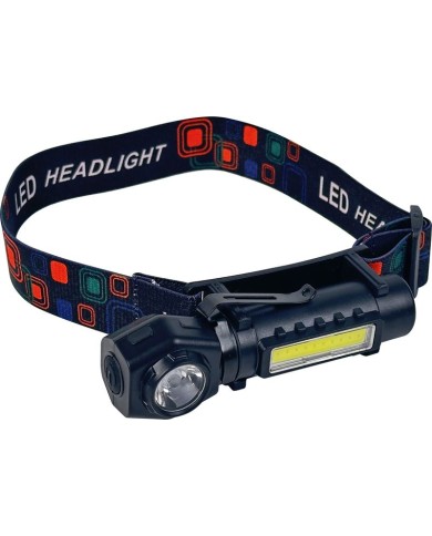 Čelovka Strend Pro XL0702, 110x34mm, 5W, XPE + COB 60 + 120 lm, 1200mAh, s odnímateľnou hlavou