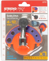 Šablóna Strend Pro, na vŕtanie otvorov, s prísavkou, 4-12 mm