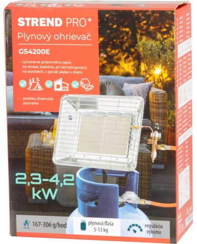 Ohrievač Strend Pro, na plyn, hadica L-0,8 m, s regulátorom