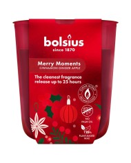 Sviečka Bolsius True Glow, 80x73 mm, jablko/škorica, v skle