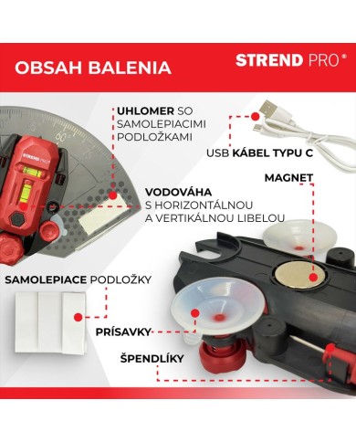 Laser Strend Pro SMD-RM20UG-Li, 2v1, Green, podlahový, USB nabíjanie