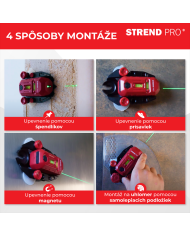 Laser Strend Pro SMD-RM20UG-Li, 2v1, Green, podlahový, USB nabíjanie