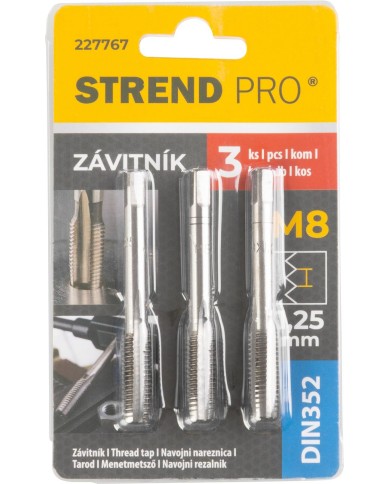 Závitník Strend Pro, M8, 1,25 mm, DIN352, bal. 3 ks