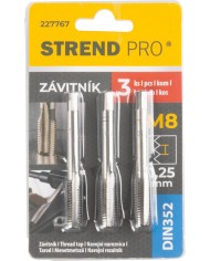 Závitník Strend Pro, M8, 1,25 mm, DIN352, bal. 3 ks