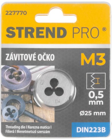 Očko Strend Pro, závitové, M3x0,5 mm, metrický závit priemer 25 mm, DIN223B