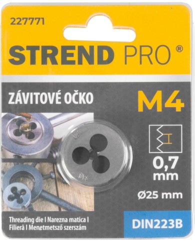 Očko Strend Pro, závitové, M4x0,7 mm, metrický závit priemer 25 mm, DIN223B