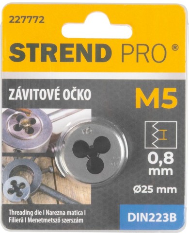 Očko Strend Pro, závitové, M5x0,8 mm, metrický závit priemer 25 mm, DIN223B