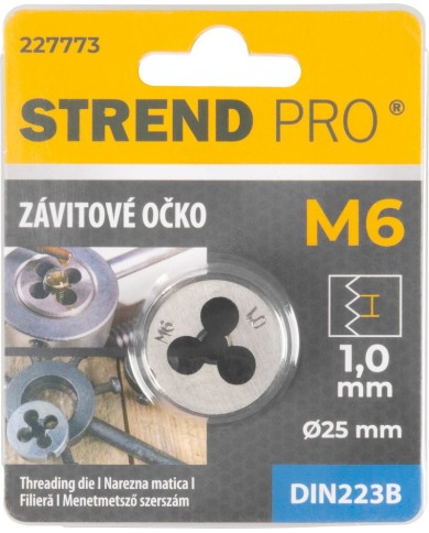 Očko Strend Pro, závitové, M6x1 mm, metrický závit priemer 25 mm, DIN223B