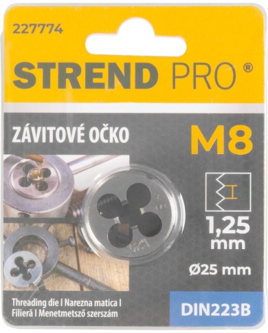 Očko Strend Pro, závitové, M8x1,25 mm, metrický závit priemer 25 mm, DIN223B