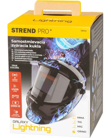 Kukla zváračská Strend Pro Galaxy Lightning, AutoDark, samostmievacia
