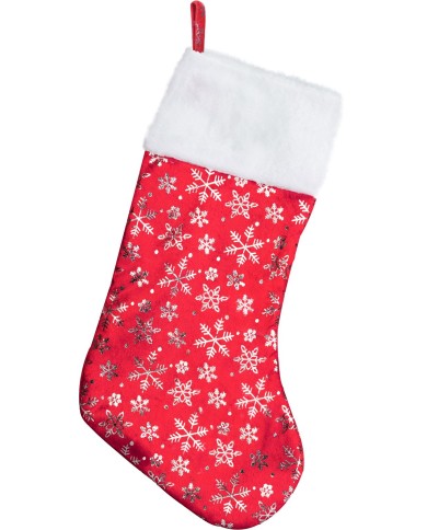 Ponožka vianočná 42x26 cm červeno-strieborná