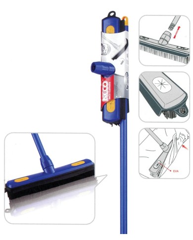 Metla Neco 20-0020-11, 300 mm, so strierkou, guma