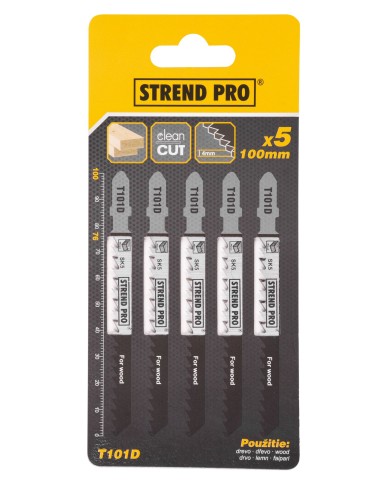 List do priamočiarej píly Strend Pro T101D 100 mm, 6z, na drevo, bal. 5 ks