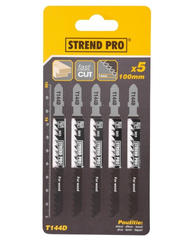 List do priamočiarej píly Strend Pro T144D 100 mm, 6z, na drevo, bal. 5 ks