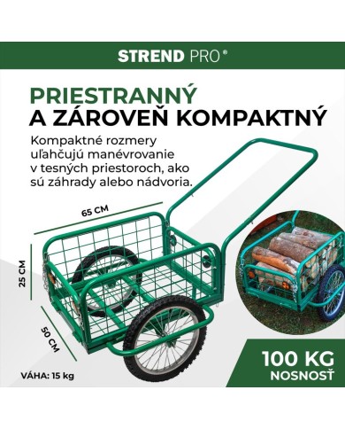 Vozík Victor, GREEN prepravný, koleso nafukovacie, max. 100 kg