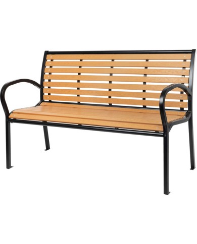 Lavička záhradná KIMBRA, 120x41x82 cm, oceľ/plast