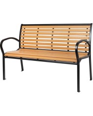 Lavička záhradná KIMBRA, 120x41x82 cm, oceľ/plast