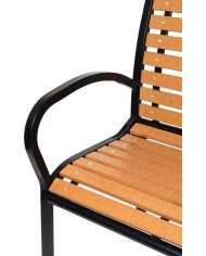 Lavička záhradná KIMBRA, 120x41x82 cm, oceľ/plast