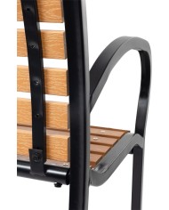 Lavička záhradná KIMBRA, 120x41x82 cm, oceľ/plast