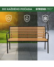 Lavička záhradná KIMBRA, 120x41x82 cm, oceľ/plast