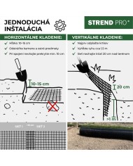 Sieť proti krtom GrassGuard, oko 16x16 mm, 1 m, L-200 m, do zeme, proti krtkom