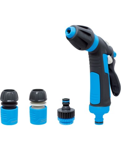 Sada zavlažovacia AQUACRAFT® 740531, Comfort, záhradná, na hadicu, pištoľ 2x vzor, STOP spojka 1/2", adaptér