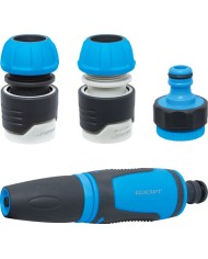 Sada zavlažovacia AQUACRAFT® 550390, SoftTouch, záhradná, na hadicu, STOP spojka, adaptér, dýza