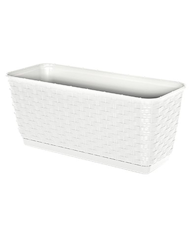 Kvetináč s vložkou RATOLLA P 6 lit., biely, podložka