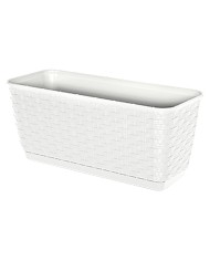 Kvetináč s vložkou RATOLLA P 6 lit., biely, podložka