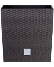 Kvetináč s vložkou RATO low 200, hnedý