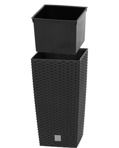 Kvetináč s vložkou RATO Square 225, čierny