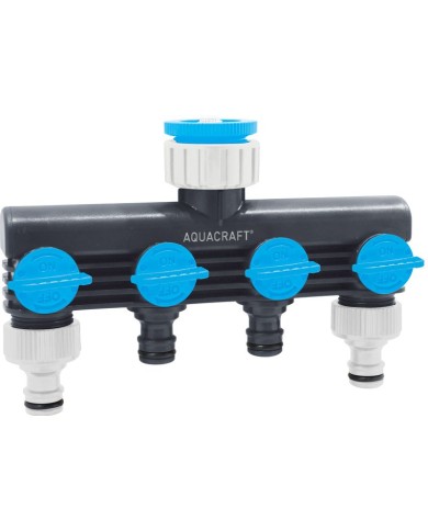 Rozbočovač AQUACRAFT® 550634, Premium, 4-way, Multi E, záhradný, na hadicu