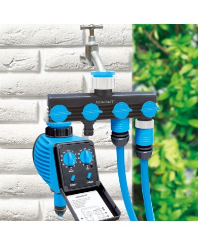 Rozbočovač AQUACRAFT® 550634, Premium, 4-way, Multi E, záhradný, na hadicu