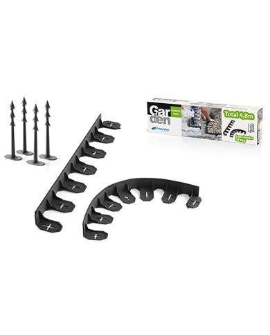 Obruba Garden Border 0645, 4,8 m, čierna, 24 tŕňov