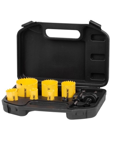 Sada vyrezávačov Strend Pro BHS 6689, Bi-metal, korunky, 9 dielna, 19-57 mm, professional