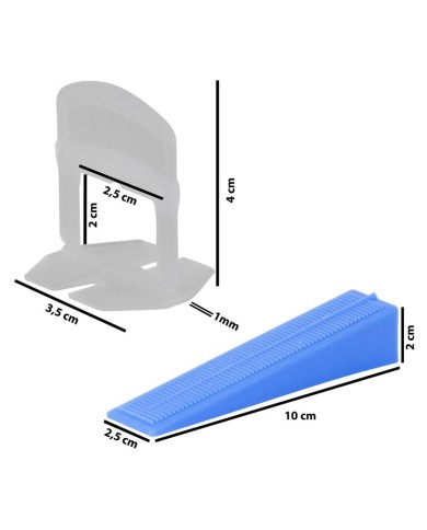 Medzerník L Strend Pro, nivelačný, pod obklad, 1.0 mm, bal. 100 ks, plast biely