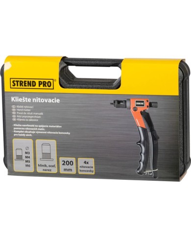 Kliešte Strend Pro BT-603, 200 mm, nitovacie, pre maticové nity, v kufri