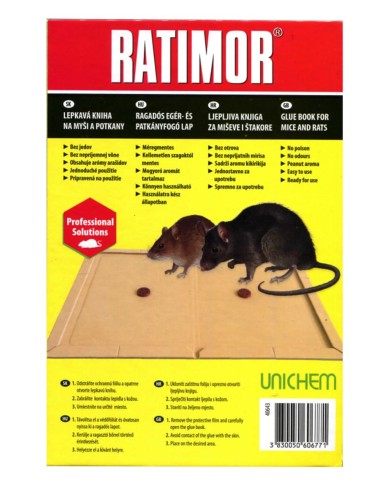 Doska RATIMOR® na myši a potkany, lepová
