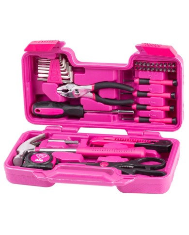 Sada náradia pre ženy LADIES PINK SET01, 39 dielna, ružová, v kufri