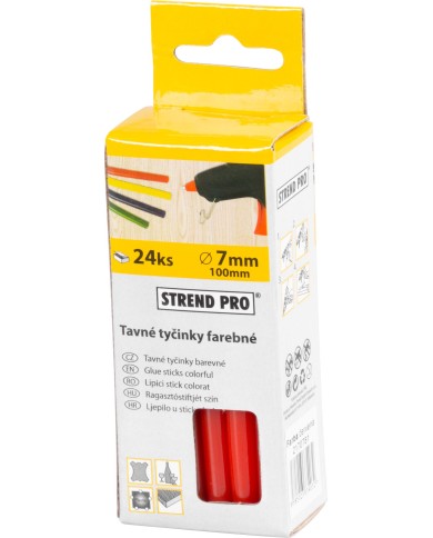 Tyčinka Strend Pro GS-201C, 100x07 mm, červená, bal. 24 ks, tavná, lepiaca, náplň do tavnej pištole