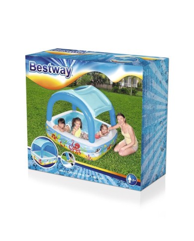 Bazén Bestway® 52192, Coral reef, detský, nafukovací, so strieškou, 147x147x122 cm